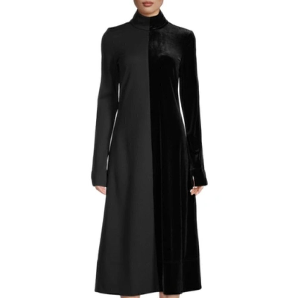 New Marrisa Wilson NY Bessie Colorblock Black Midi Dress NWT Size 8